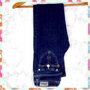 Levi’s Silver Tab Girls Y2K Dark Wash Jeans Size 14 Big Button Flap Pocket